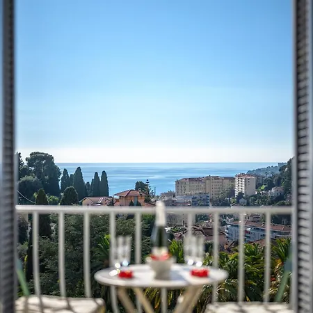 Riviera Palace - Vue Sur La - Parking Prive Διαμέρισμα Μεντόν